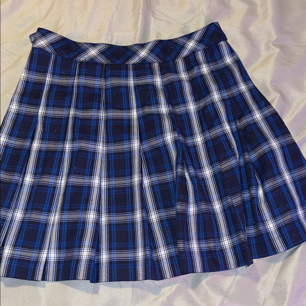 Blue Plaid Women's Skirt